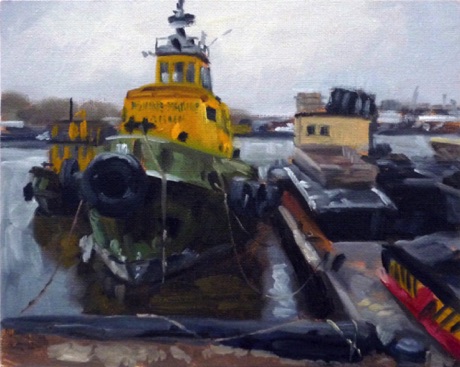 "Tugs in the Rain, Sydney"